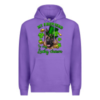 Purple st.patrick's day my shepherd is my lucky charm Premium Hoodie - RanaPortraitStore