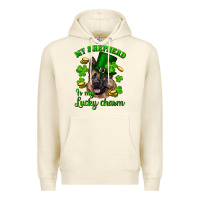 Sandshell st.patrick's day my shepherd is my lucky charm Premium Hoodie - RanaPortraitStore