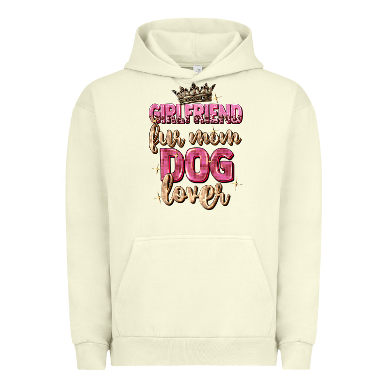 Girlfriend  Fur Mom Dog Lover Urban Hoodie by Zillion Design Studio | Teevron