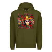 Army Green la mama mas chingona Premium Hoodie - Zillion Design Studio