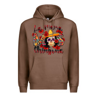 Chestnut la mama mas chingona Premium Hoodie - Zillion Design Studio