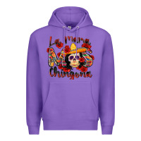 Purple la mama mas chingona Premium Hoodie - Zillion Design Studio