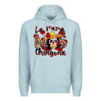 Blue Mist la mama mas chingona Premium Hoodie - Zillion Design Studio