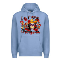 Colony Blue la mama mas chingona Premium Hoodie - Zillion Design Studio