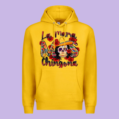 La Mama Mas Chingona Premium Hoodie Designed By Zillion Design Studio