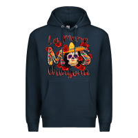 Navy la mama mas chingona Premium Hoodie - Zillion Design Studio