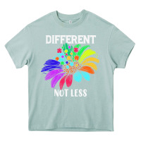 Arona Different Not Less Daisy Autism Puzzle Heavy Core Tee - CowhideDigitalArt