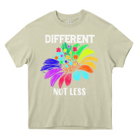 Mossy Different Not Less Daisy Autism Puzzle Heavy Core Tee - CowhideDigitalArt