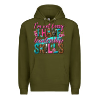 Army Green im not bossy i have leadership skills Premium Hoodie - texasbilliewilder