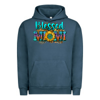 Pigment Midnight Navy blessed mimi Urban Hoodie - Zillion Design Studio