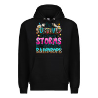 Black ive survived too many storms to be bothered by raindrops Premium Hoodie - texasbilliewilder