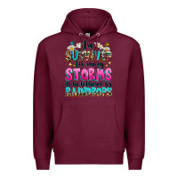 Burgundy ive survived too many storms to be bothered by raindrops Premium Hoodie - texasbilliewilder