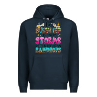 Navy ive survived too many storms to be bothered by raindrops Premium Hoodie - texasbilliewilder