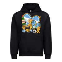Black argentina  hearts Urban Hoodie - texasbilliewilder