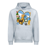 Heather Grey argentina  hearts Urban Hoodie - texasbilliewilder