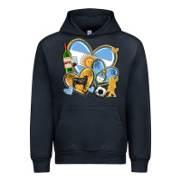Navy argentina  hearts Urban Hoodie - texasbilliewilder