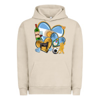 Pigment French Oak argentina  hearts Urban Hoodie - texasbilliewilder