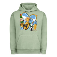 Pigment Oil Green argentina  hearts Urban Hoodie - texasbilliewilder