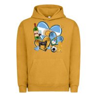 Pigment Peanut Butter argentina  hearts Urban Hoodie - texasbilliewilder