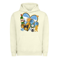 Pigment Pistachio argentina  hearts Urban Hoodie - texasbilliewilder