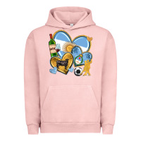 Pigment Salmon argentina  hearts Urban Hoodie - texasbilliewilder