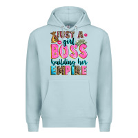 Blue Mist just a girl boss building her empire Premium Hoodie - texasbilliewilder