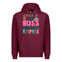 Burgundy just a girl boss building her empire Premium Hoodie - texasbilliewilder