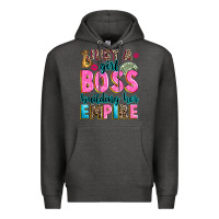 Charcoal Heather just a girl boss building her empire Premium Hoodie - texasbilliewilder