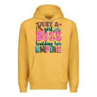 Mustard just a girl boss building her empire Premium Hoodie - texasbilliewilder