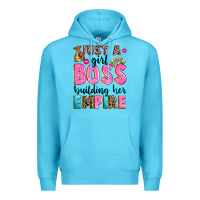 Ocean Blue just a girl boss building her empire Premium Hoodie - texasbilliewilder