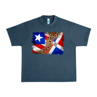 Midnight Navy puerto rico and dominican republic flag Urban Heavy Tee - Artiststas