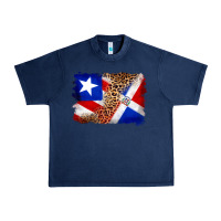 Puerto Rico And Dominican Republic Flag Urban Heavy Tee | Teevron