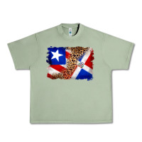 Oil Green puerto rico and dominican republic flag Urban Heavy Tee - Artiststas