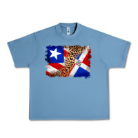 Pebble Blue puerto rico and dominican republic flag Urban Heavy Tee - Artiststas