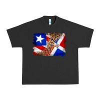 Pigment Black puerto rico and dominican republic flag Urban Heavy Tee - Artiststas