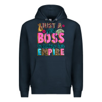 Navy just a girl boss building her empire Premium Hoodie - texasbilliewilder