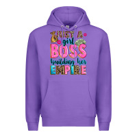 Purple just a girl boss building her empire Premium Hoodie - texasbilliewilder