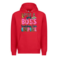 Red just a girl boss building her empire Premium Hoodie - texasbilliewilder