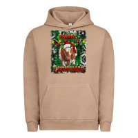 Pigment Burro Western Merry Christmas Longhorn Cow Urban Hoodie - RanaPortraitStore