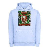 Pigment Grape Ice Western Merry Christmas Longhorn Cow Urban Hoodie - RanaPortraitStore