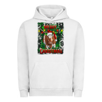 Pigment Lunar Rock Western Merry Christmas Longhorn Cow Urban Hoodie - RanaPortraitStore