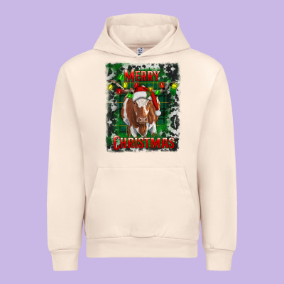 Urban Hoodie Western Merry Christmas Longhorn Cow