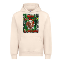 Sandshell Western Merry Christmas Longhorn Cow Urban Hoodie - RanaPortraitStore