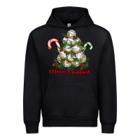 Black Merry Christmas Volleyball Urban Hoodie - RanaPortraitStore