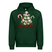 Forest Green Merry Christmas Volleyball Urban Hoodie - RanaPortraitStore