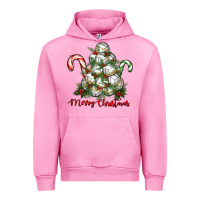 Fuchsia Pink Merry Christmas Volleyball Urban Hoodie - RanaPortraitStore