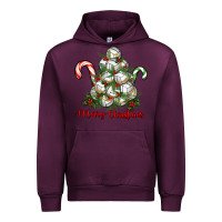 Mauve Wine Merry Christmas Volleyball Urban Hoodie - RanaPortraitStore
