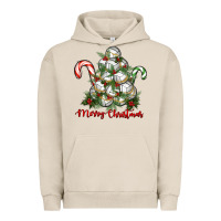 Pigment French Oak Merry Christmas Volleyball Urban Hoodie - RanaPortraitStore