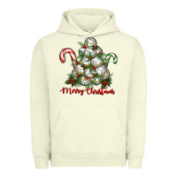 Pigment Pistachio Merry Christmas Volleyball Urban Hoodie - RanaPortraitStore