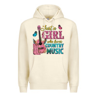 Sandshell just a girl who loves country music Premium Hoodie - texasbilliewilder